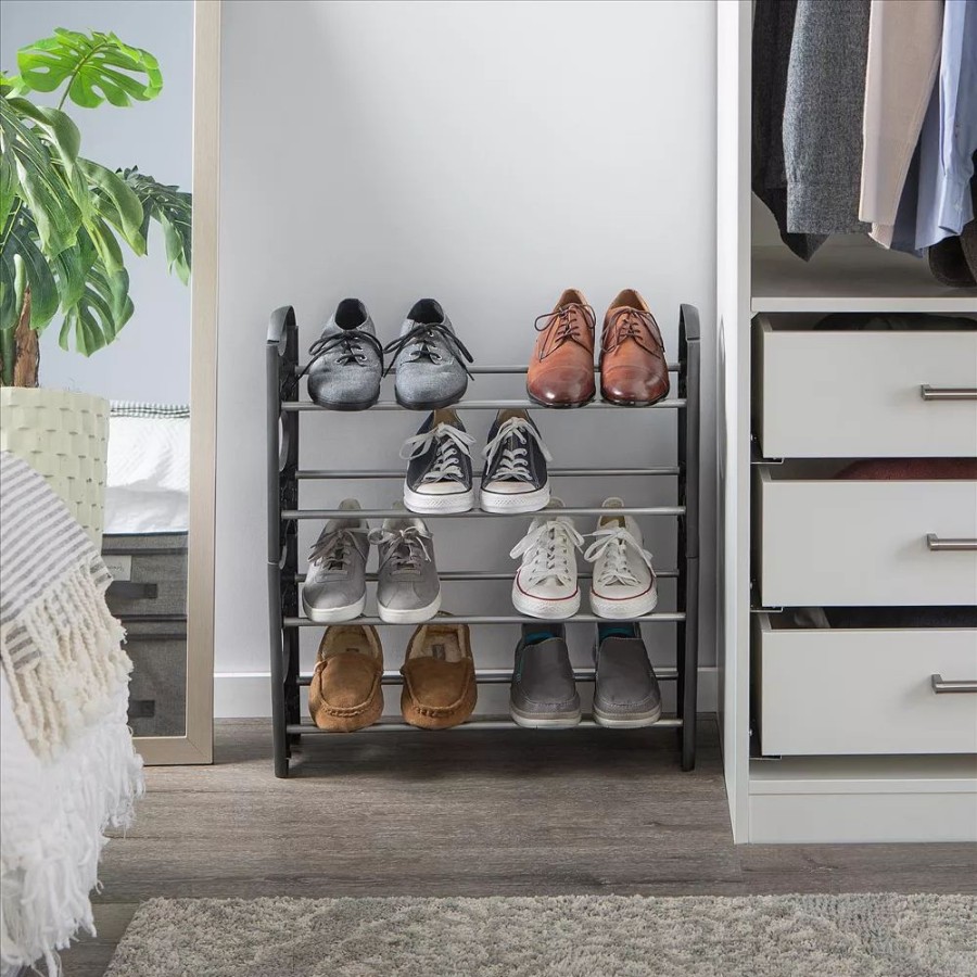 Storage & Cleaning * | Simplify 12 Pair Stackable Shoe Caddy Rack