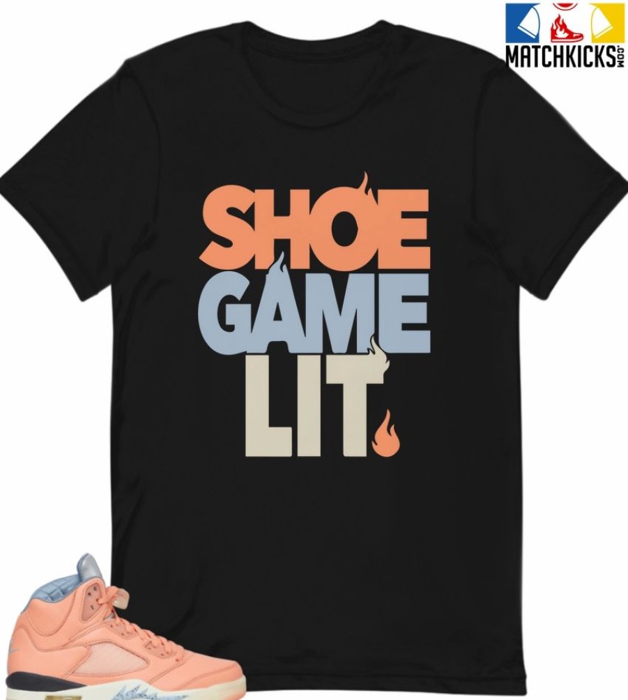 T-Shirt * | T-Shirt Dj Khaled We The Best X Air Jordan 5 Crimson Bliss Sneaker-Matching T-Shirt (Shoe Game Lit)