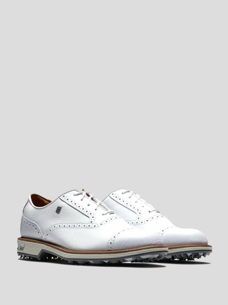 Golf * | Footjoy Men'S Premiere Series Tarlow Cleated Golf Shoe White/White/White