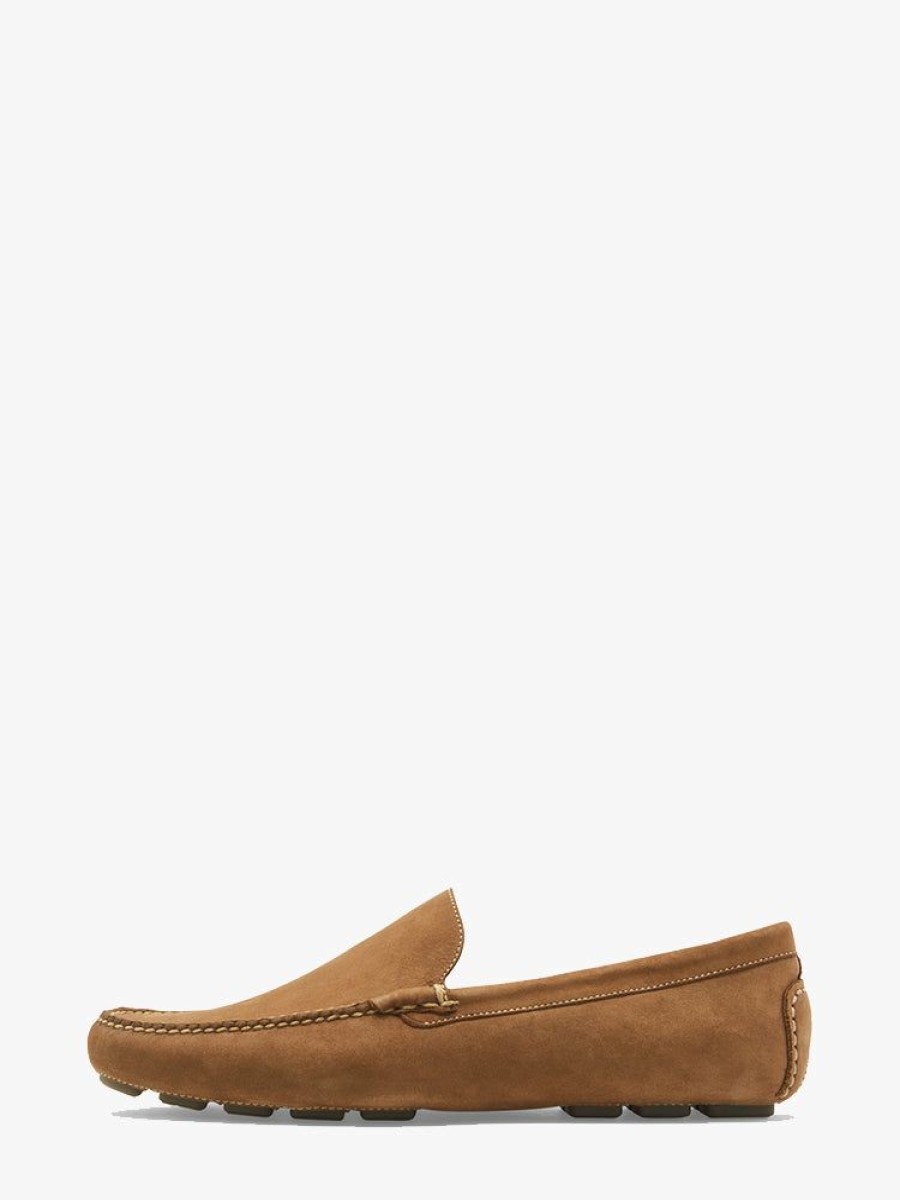 Loafers & Boat * | Peter Millar Crown Men'S Nubuck Venetian Leather Driver Shoe