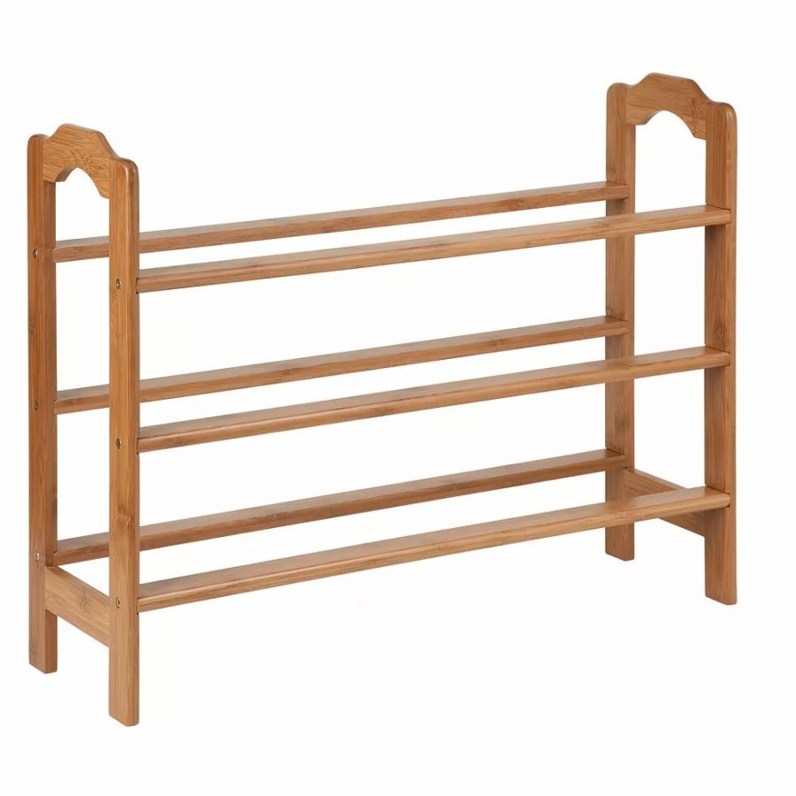 Storage & Cleaning * | Honey-Can-Do 3 Shelf Bamboo Shoe Rack