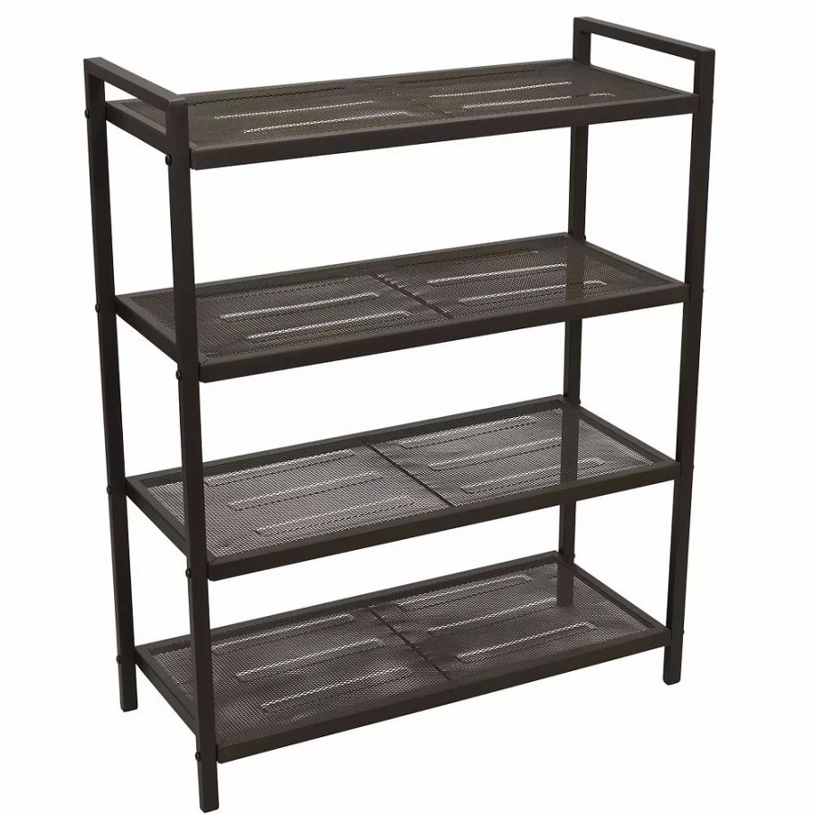 Storage & Cleaning * | Household Essentials 4-Tier Metal Shoe Rack