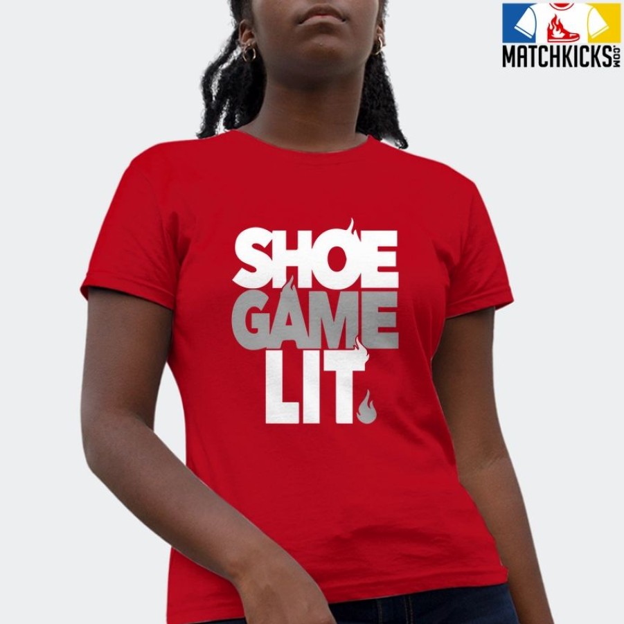 T-Shirt * | T-Shirt Air Jordan 11 Retro Cherry Sneaker-Matching T-Shirt (Shoe Game Lit)