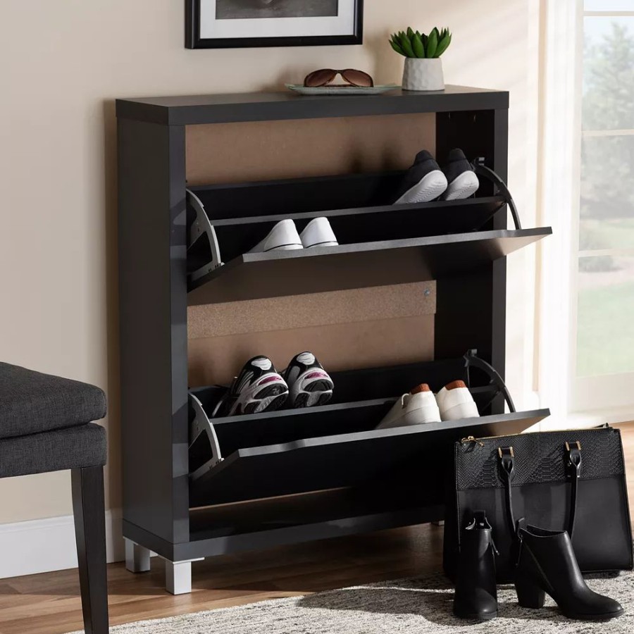 Storage & Cleaning * | Baxton Studio Simms Shoe Cabinet