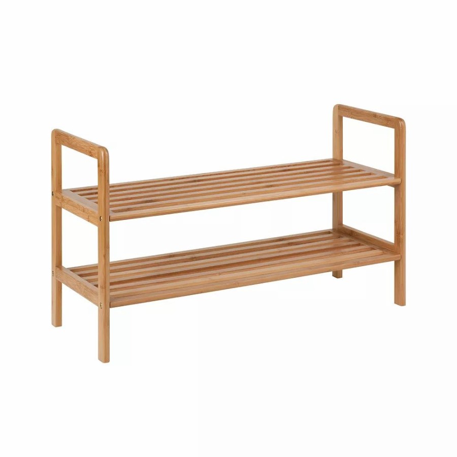 Storage & Cleaning * | Honey-Can-Do 2-Tier Bamboo Shoe Rack