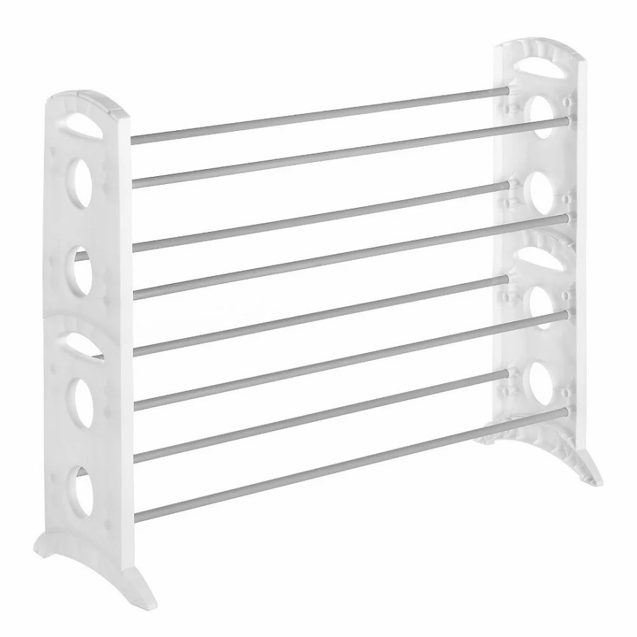 Storage & Cleaning * | Whitmor 20-Pair Floor Shoe Rack White