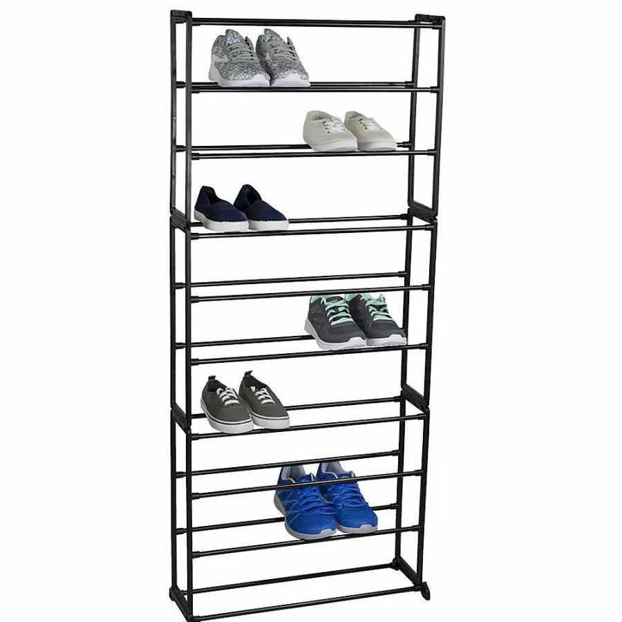 Storage & Cleaning * | Home Basics Space-Saving 30 Pair Shoe Tower Storage Rack