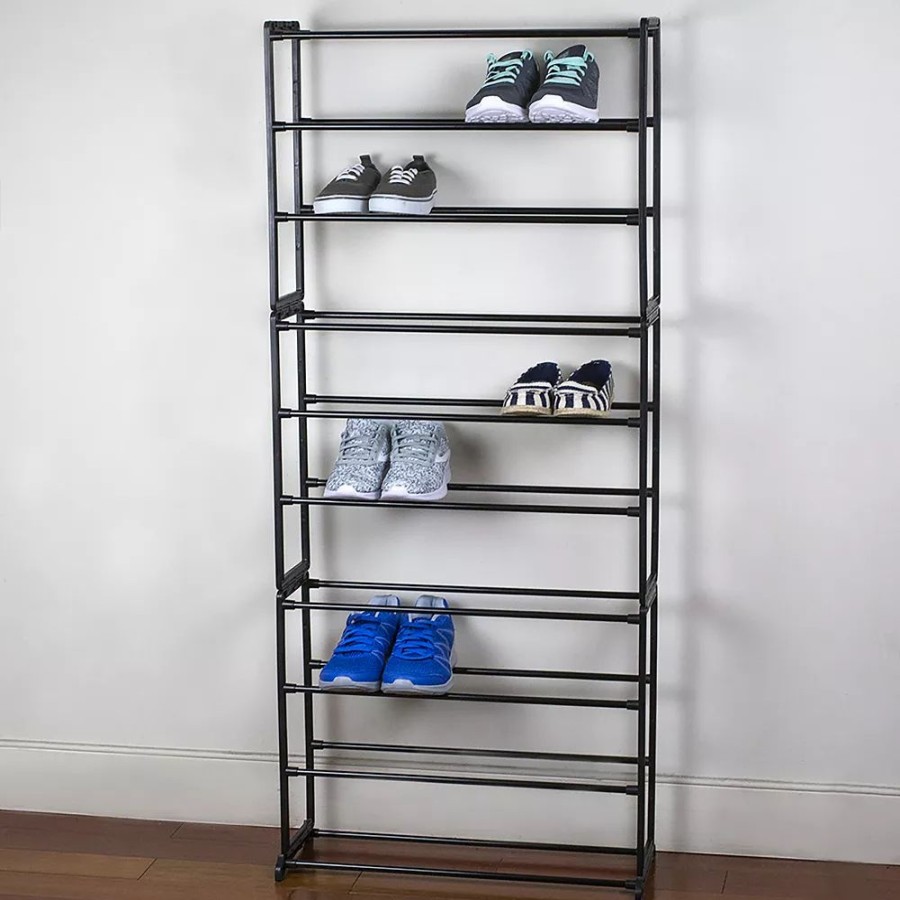 Storage & Cleaning * | Home Basics Space-Saving 30 Pair Shoe Tower Storage Rack