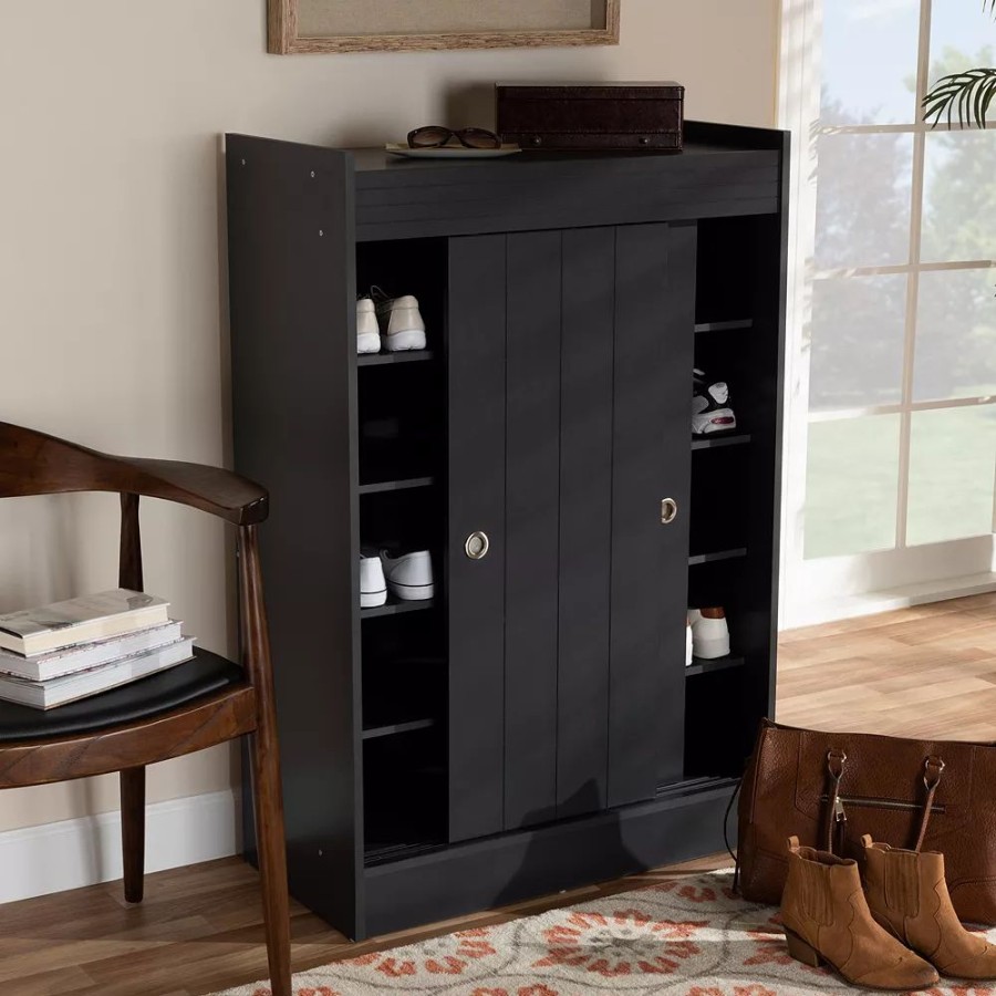 Storage & Cleaning * | Baxton Studio Leone Shoe Cabinet