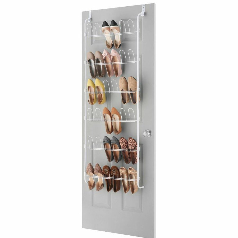 Storage & Cleaning * | Whitmor 18-Pair Over The Door Shoe Rack