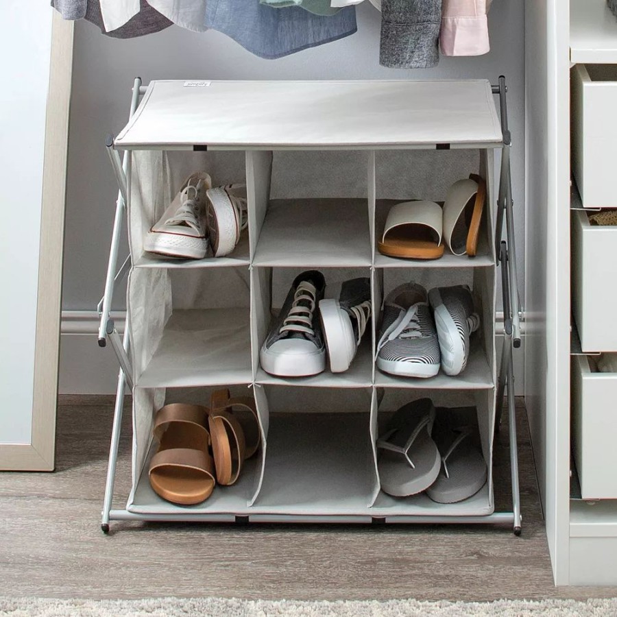 Storage & Cleaning * | Simplify 9 Grid Collapsible Shoe Rack