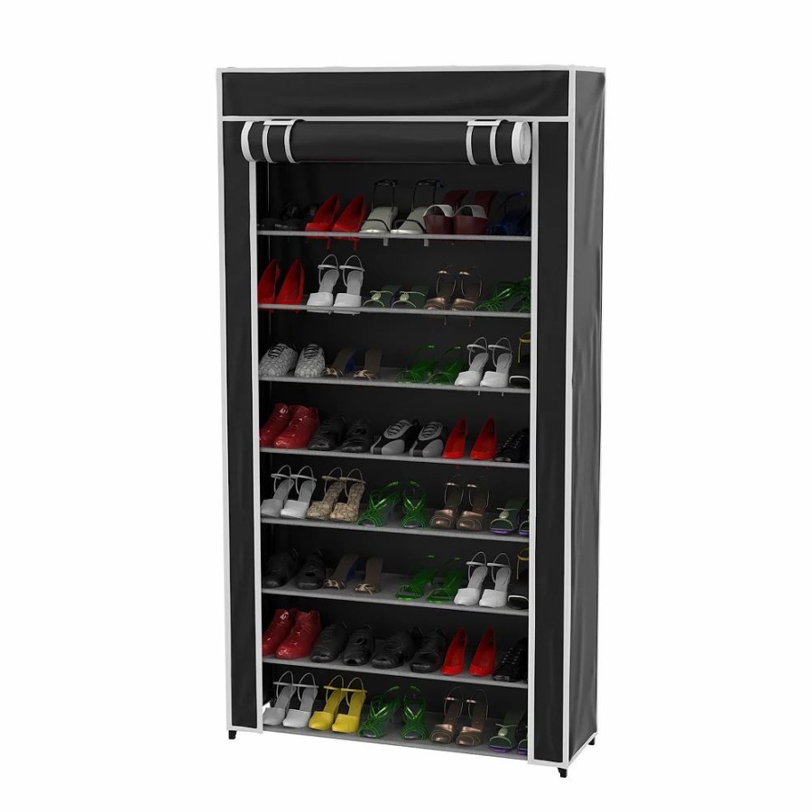 Storage & Cleaning * | Hastings Home Tiered Shoe Rack With Dust Cover