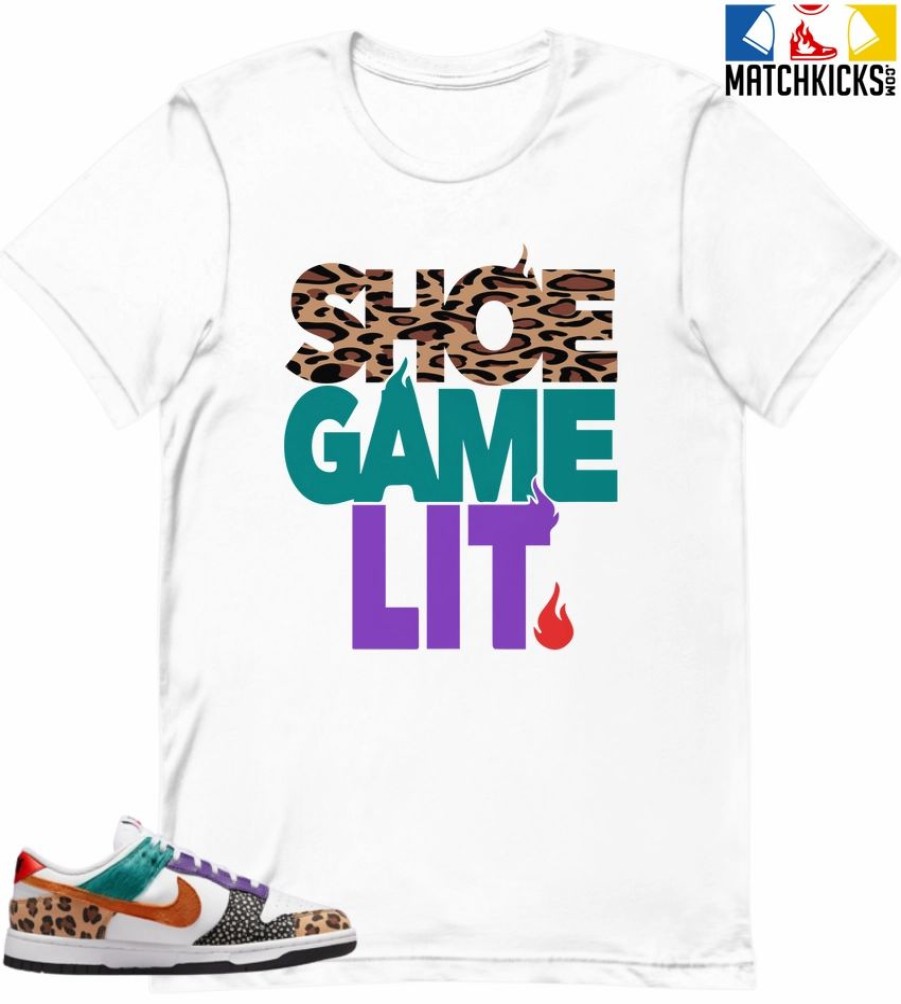 T-Shirt * | T-Shirt Nike Dunk Low Safari Mix Sneaker-Matching T-Shirt (Shoe Game Lit)