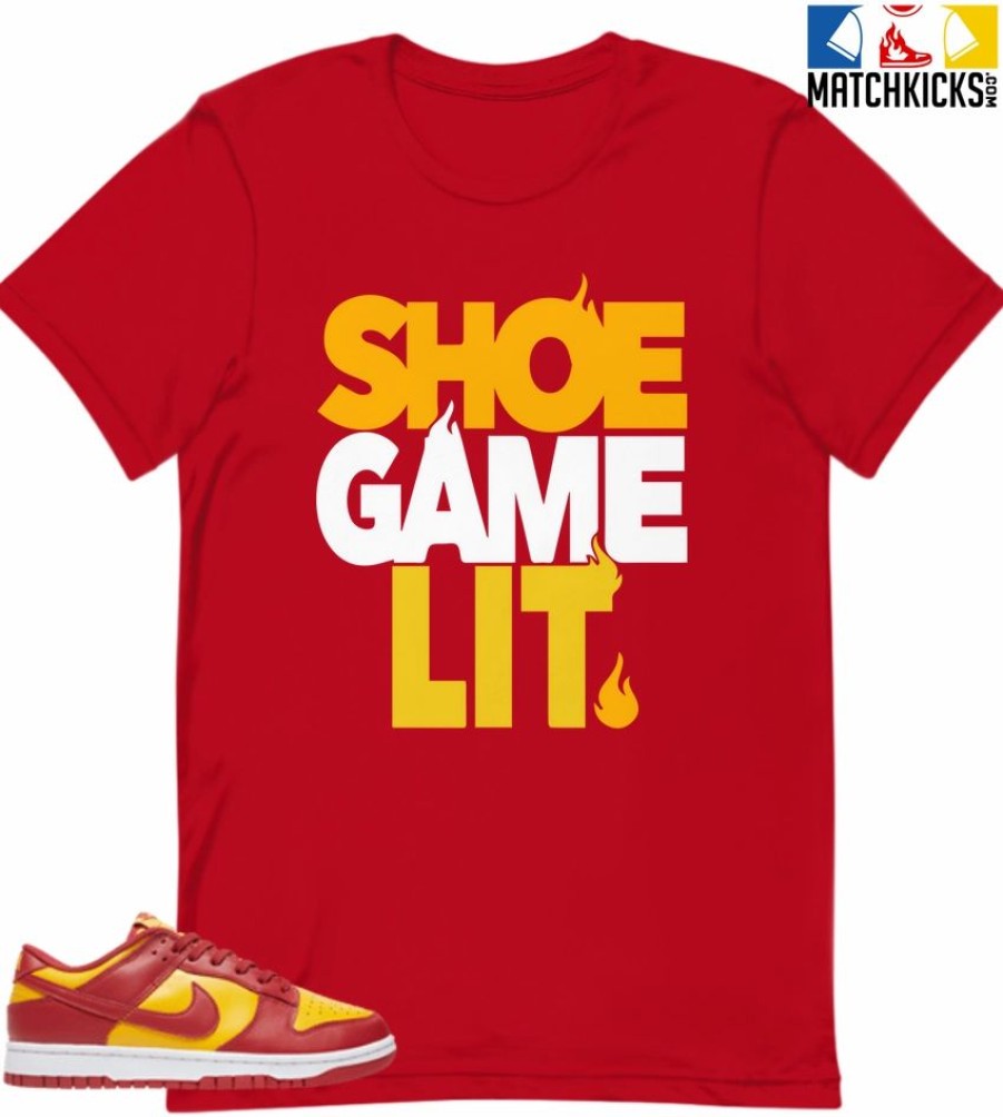 T-Shirt * | T-Shirt Nike Dunk Low Midas Gold Sneaker-Matching T-Shirt (Shoe Game Lit)