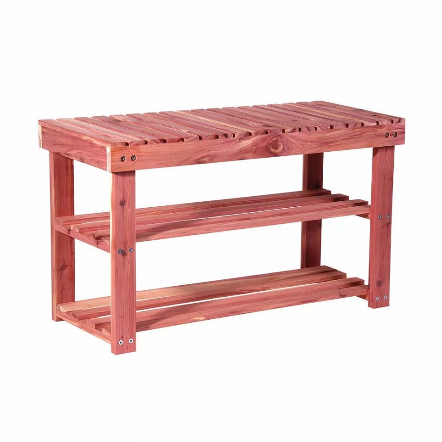 Storage & Cleaning * | Household Essentials Cedar Shoe Bench