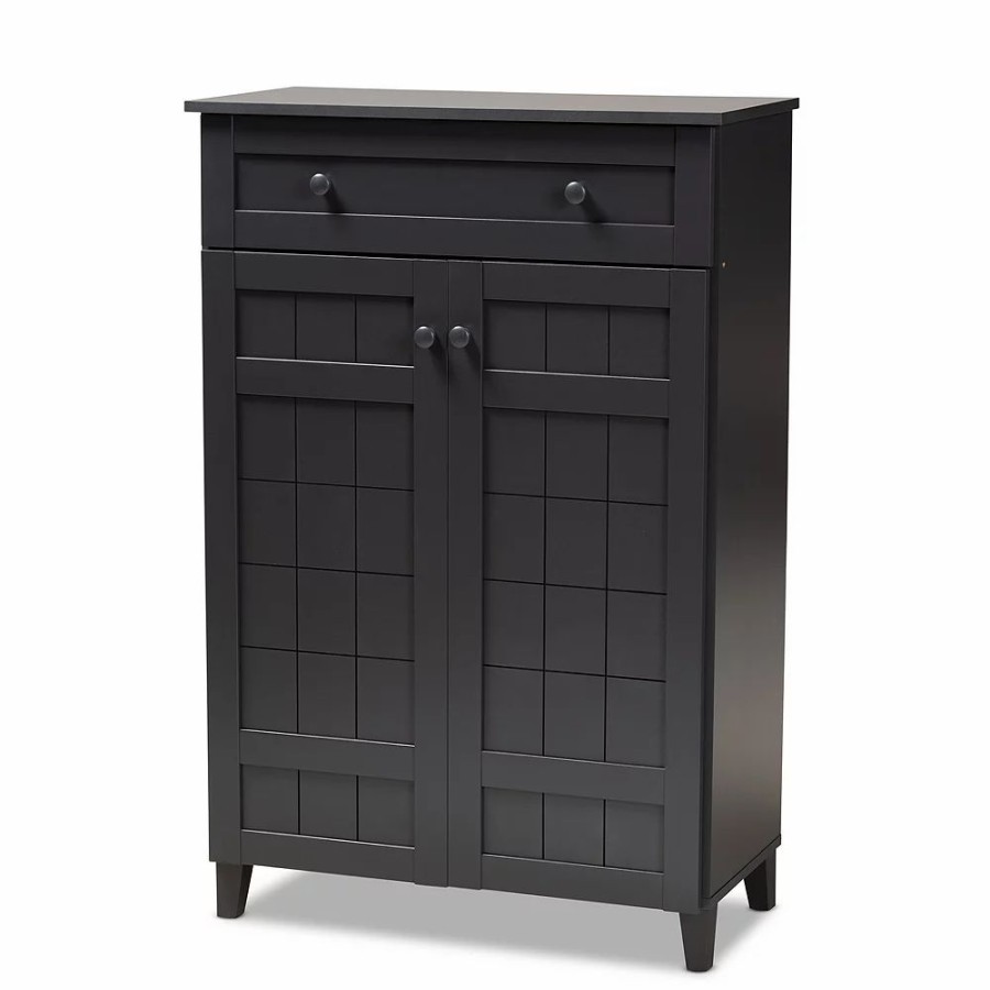 Storage & Cleaning * | Baxton Studio Glidden Shoe Cabinet