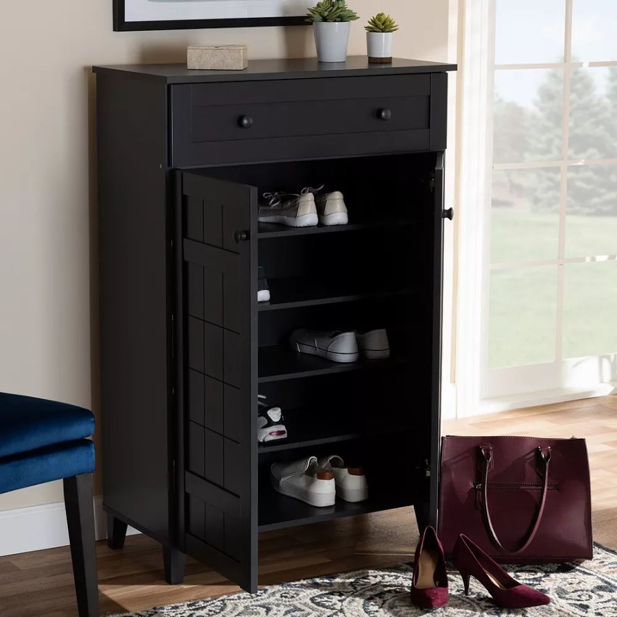 Storage & Cleaning * | Baxton Studio Glidden Shoe Cabinet