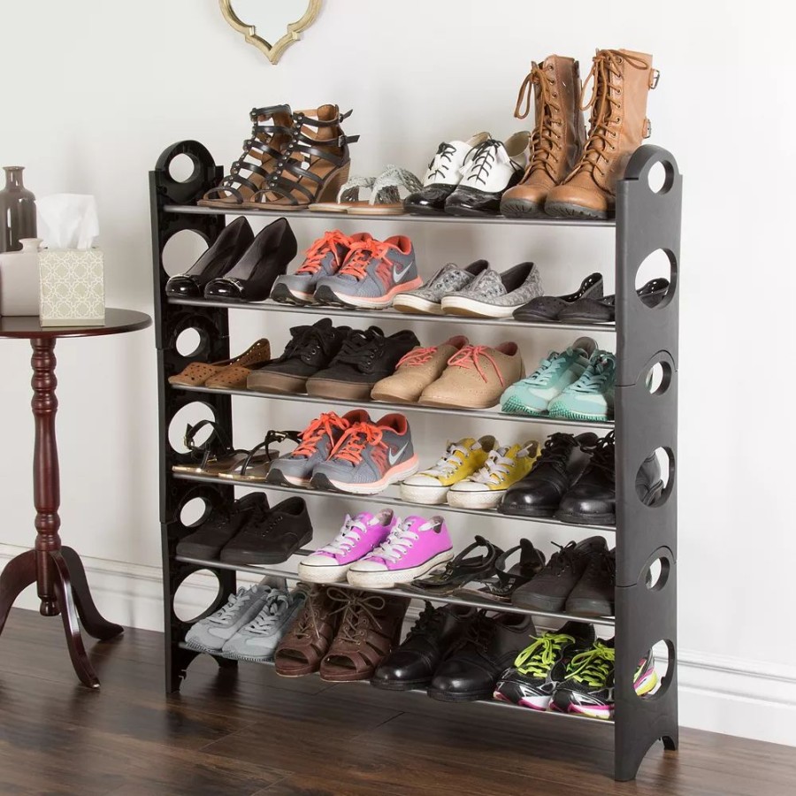 Storage & Cleaning * | Portsmouth Home 6-Tier Stackable Shoe Rack