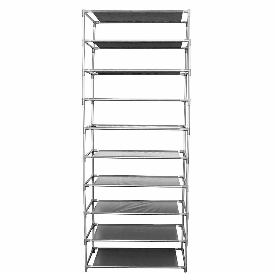 Storage & Cleaning * | Home Basics 50 Pair Multi-Purpose Stackable Free-Standing Shoe Rack