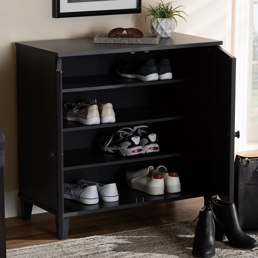 Storage & Cleaning * | Baxton Studio Glidden Shoe Cabinet