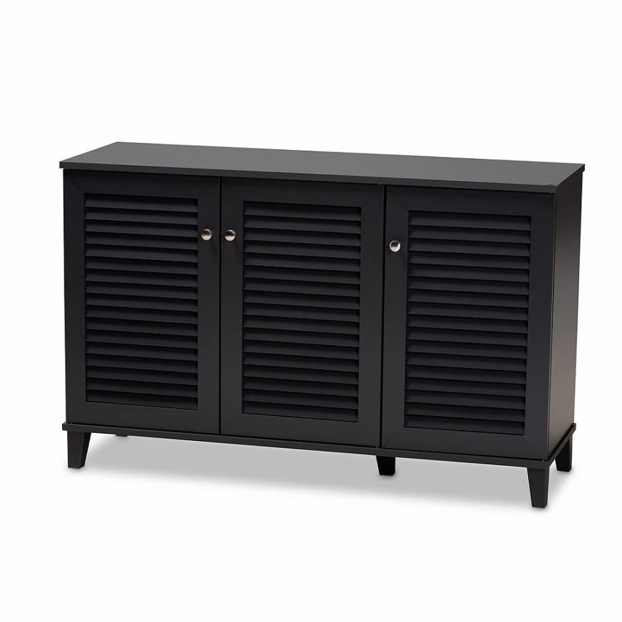 Storage & Cleaning * | Baxton Studio Coolidge Shoe Cabinet Gray