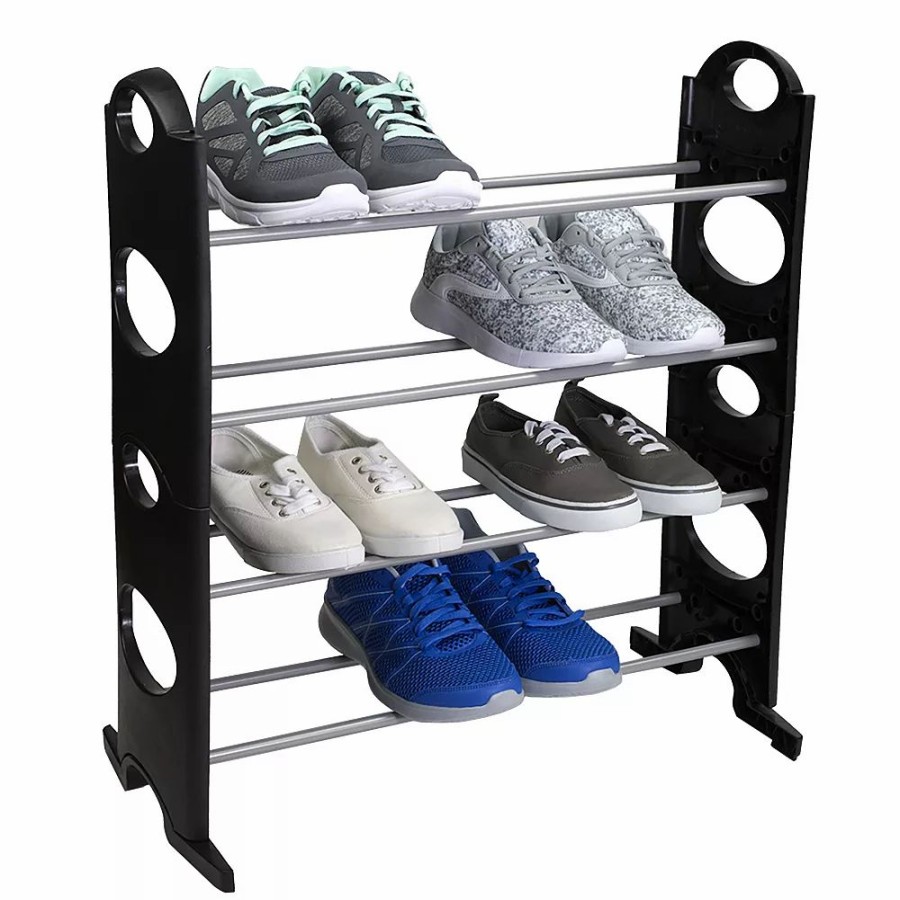 Storage & Cleaning * | Home Basics Stackable 12 Pair Shoe Rack