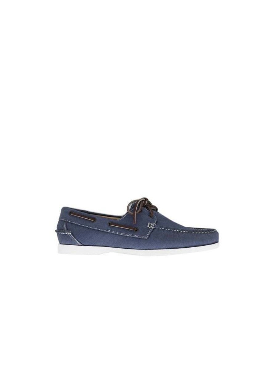 Loafers & Boat * | Peter Millar Seaside Washed Canvas Boat Shoe