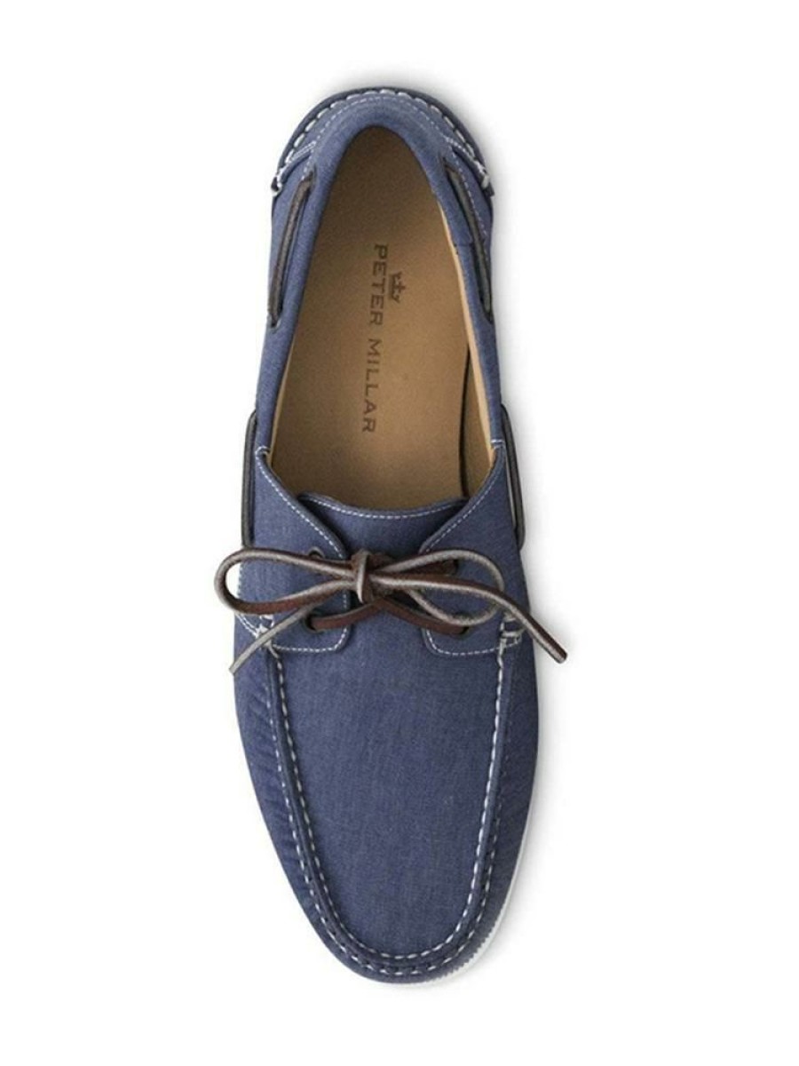 Loafers & Boat * | Peter Millar Seaside Washed Canvas Boat Shoe